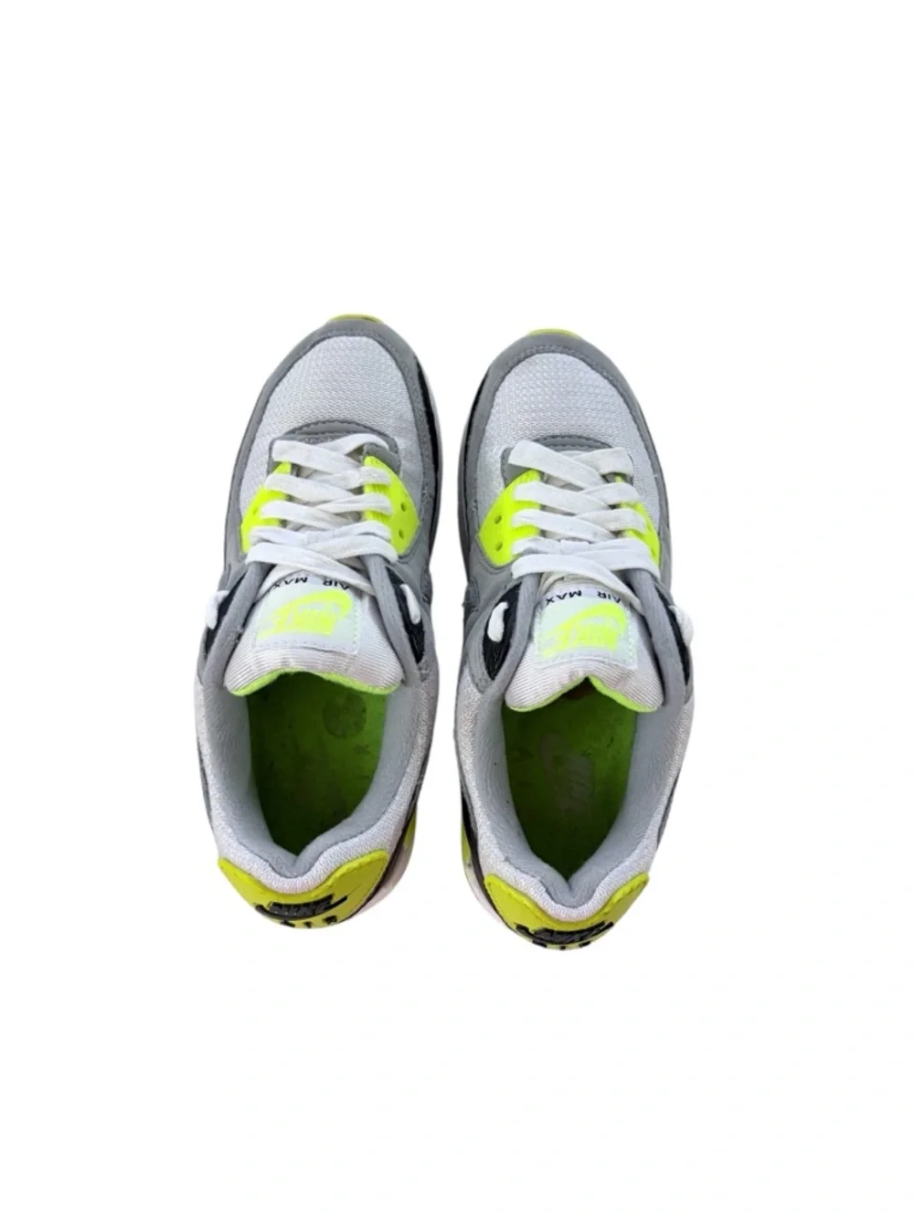 Nike Air Max 90 OG Volt, Neon Yellow Sneakers Sz 6 Women Running Shoes Blokecore - Picture 1 of 13
